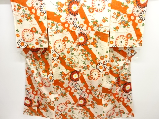 JAPANESE KIMONO / ANTIQUE KIMONO / FLOWER